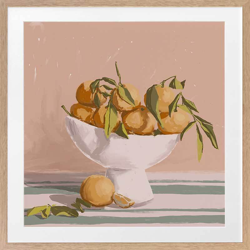 Bowl of Oranges Framed Art Print