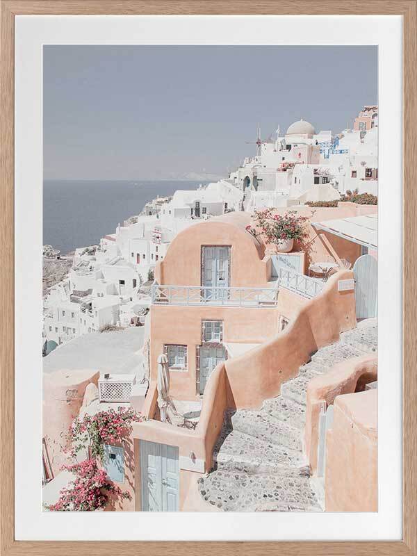Homes of Thira Framed Art Print
