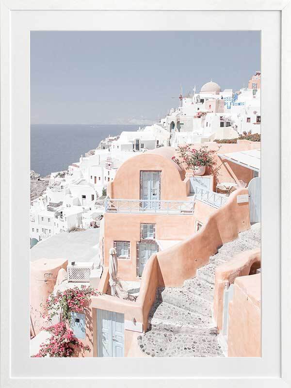 Homes of Thira Framed Art Print