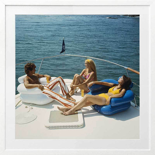 Vintage Boat Cruise Framed Art Print