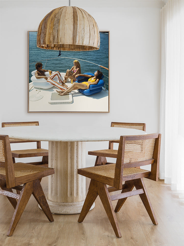 Vintage Boat Cruise Canvs Art Print