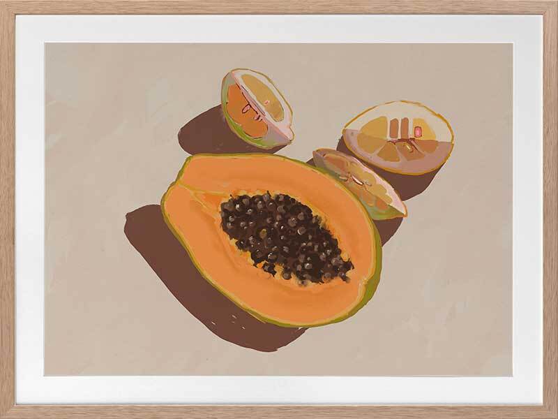 Oh my Papaya! Framed Art Print