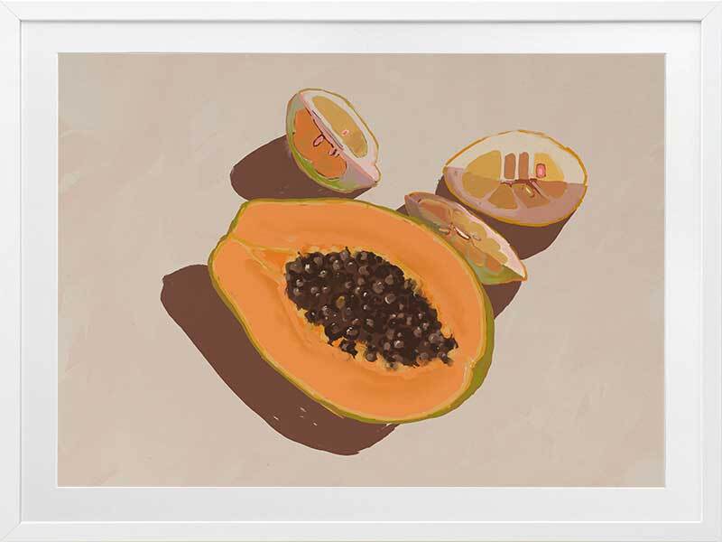 Oh my Papaya! Framed Art Print