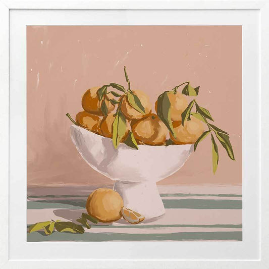 Bowl of Oranges Framed Art Print