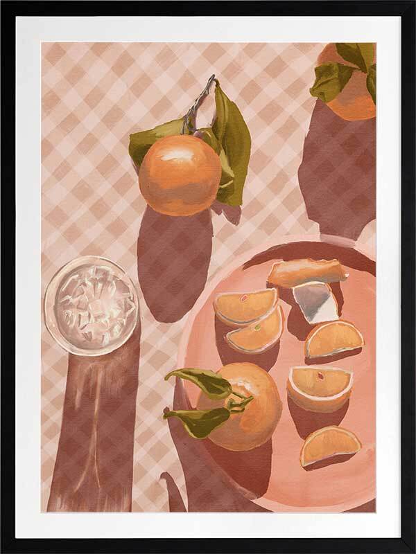 Sunset Mandarins Framed Art Print