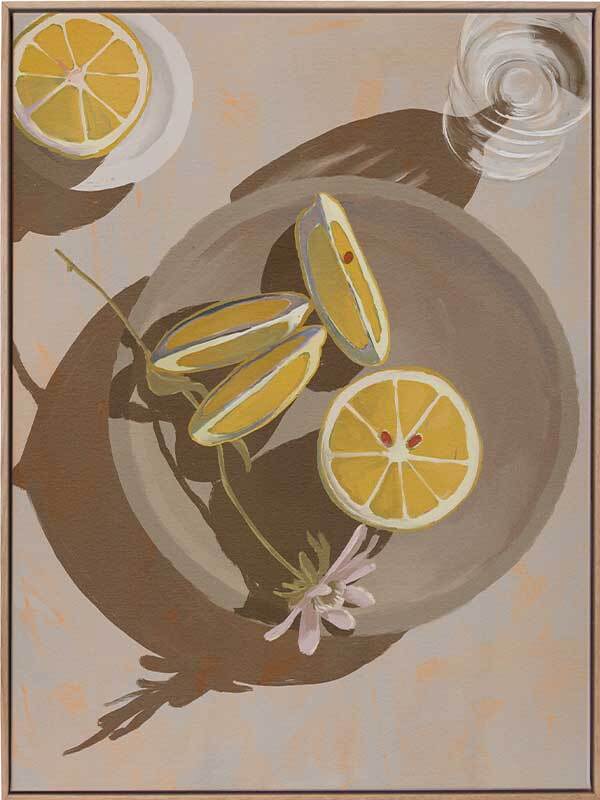 Lemon Yellow Canvas Art Print