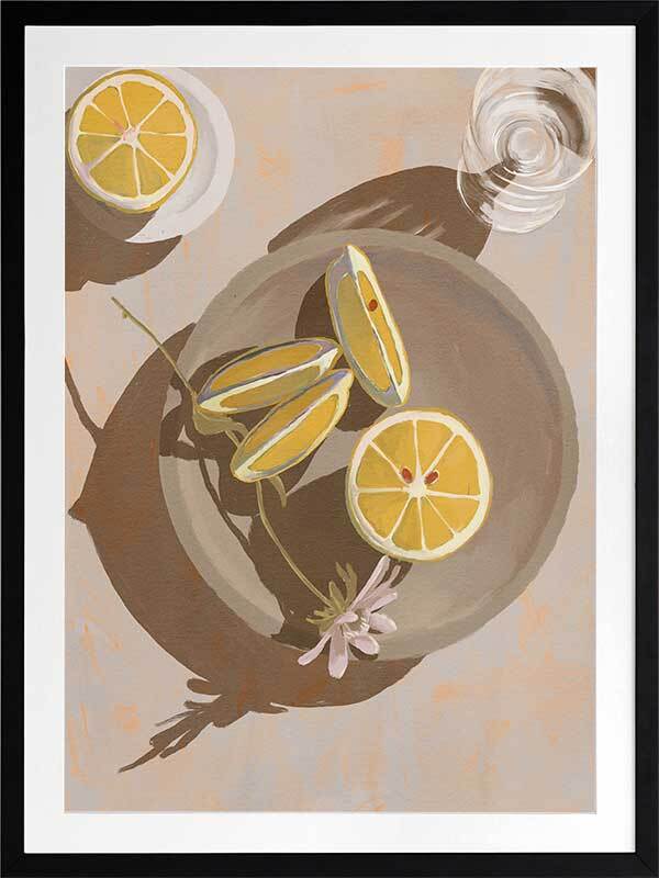 Lemon Yellow Framed Art Print