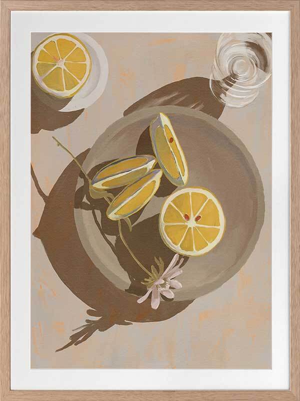 Lemon Yellow Framed Art Print