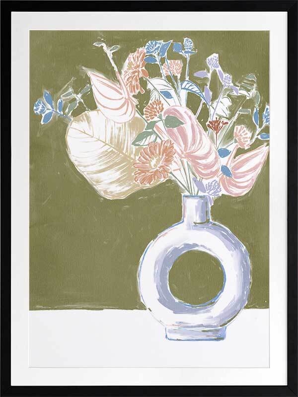 Villa Bloom I Framed Art Print