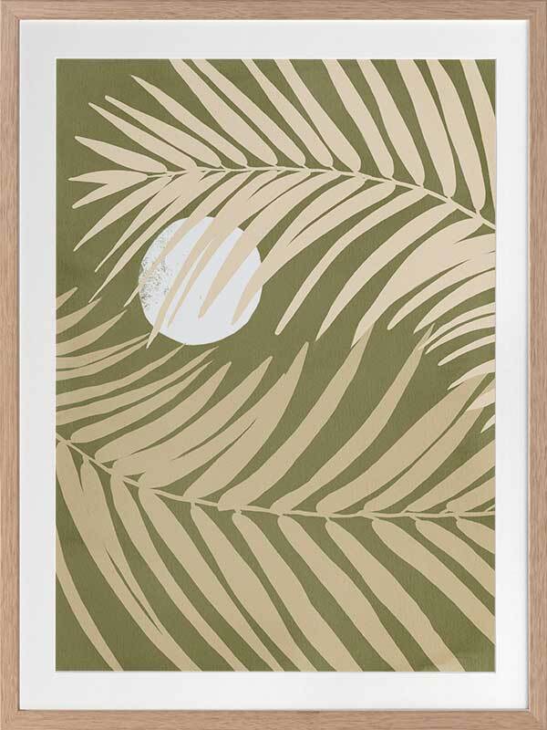 Under the Moonlight II Green Framed Art Print